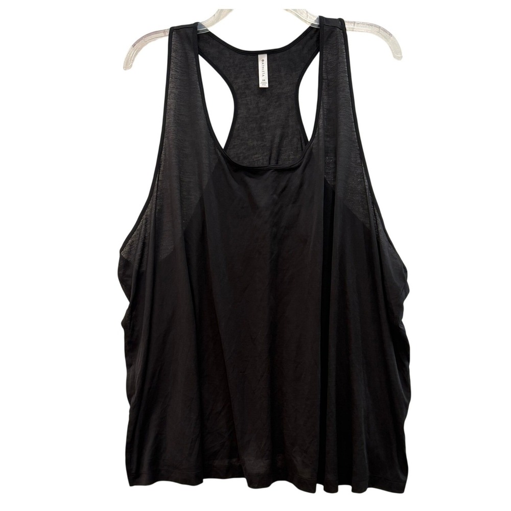 Athleta Essential Racerback Tank Top Sheer Black 3X‎ Plus Size Activewear